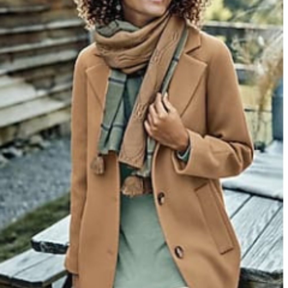 COAT JJill Soft-Brushed Pleated-Back Coat 2X